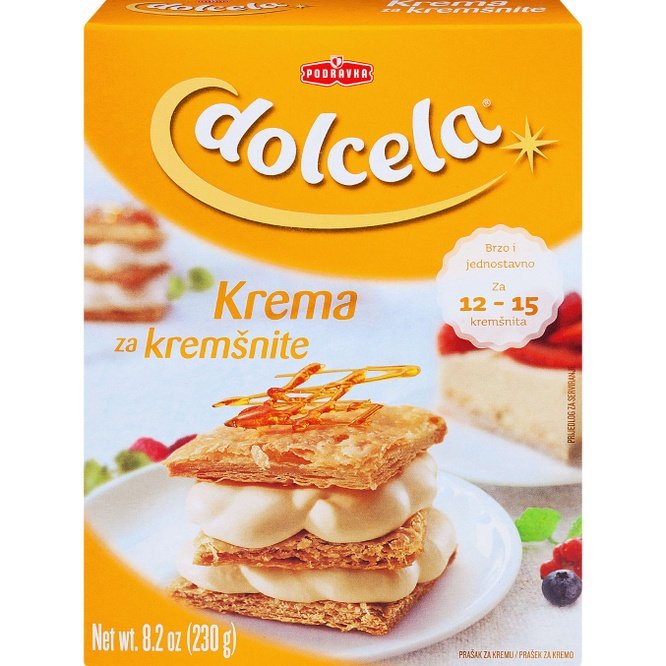 Krema za kremšnite parfe ili čokoladni parfe Dolcela 180 do 230 g