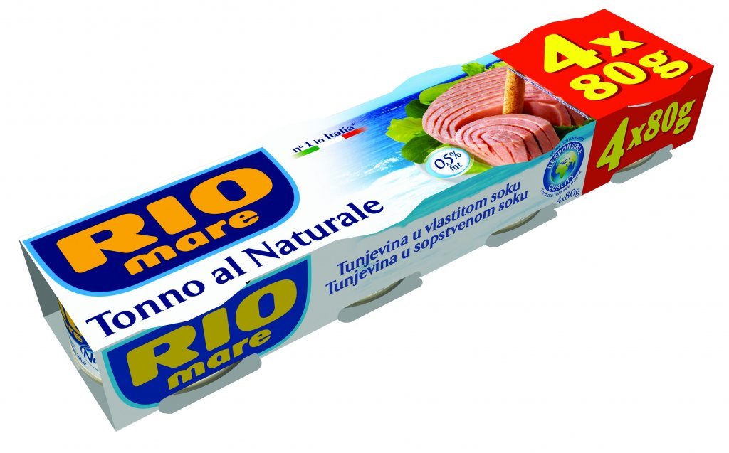 Tuna U Maslinovom Ulju Ili Vlastitom Soku Rio Mare 4x80 G Akcija