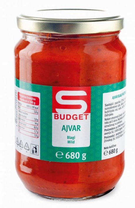 Ajvar S BUDGET blagi ili ljuti 680 g Akcija Njuškalo katalozi