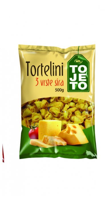 Tortelini s pršutom s 3 vrste sira ToJeTo 500 g NTL Akcija