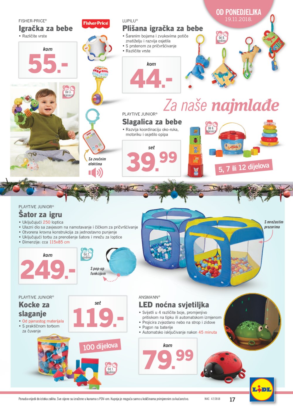 Lidl Božićni katalog Akcija od 19.11.-30.11.2018.