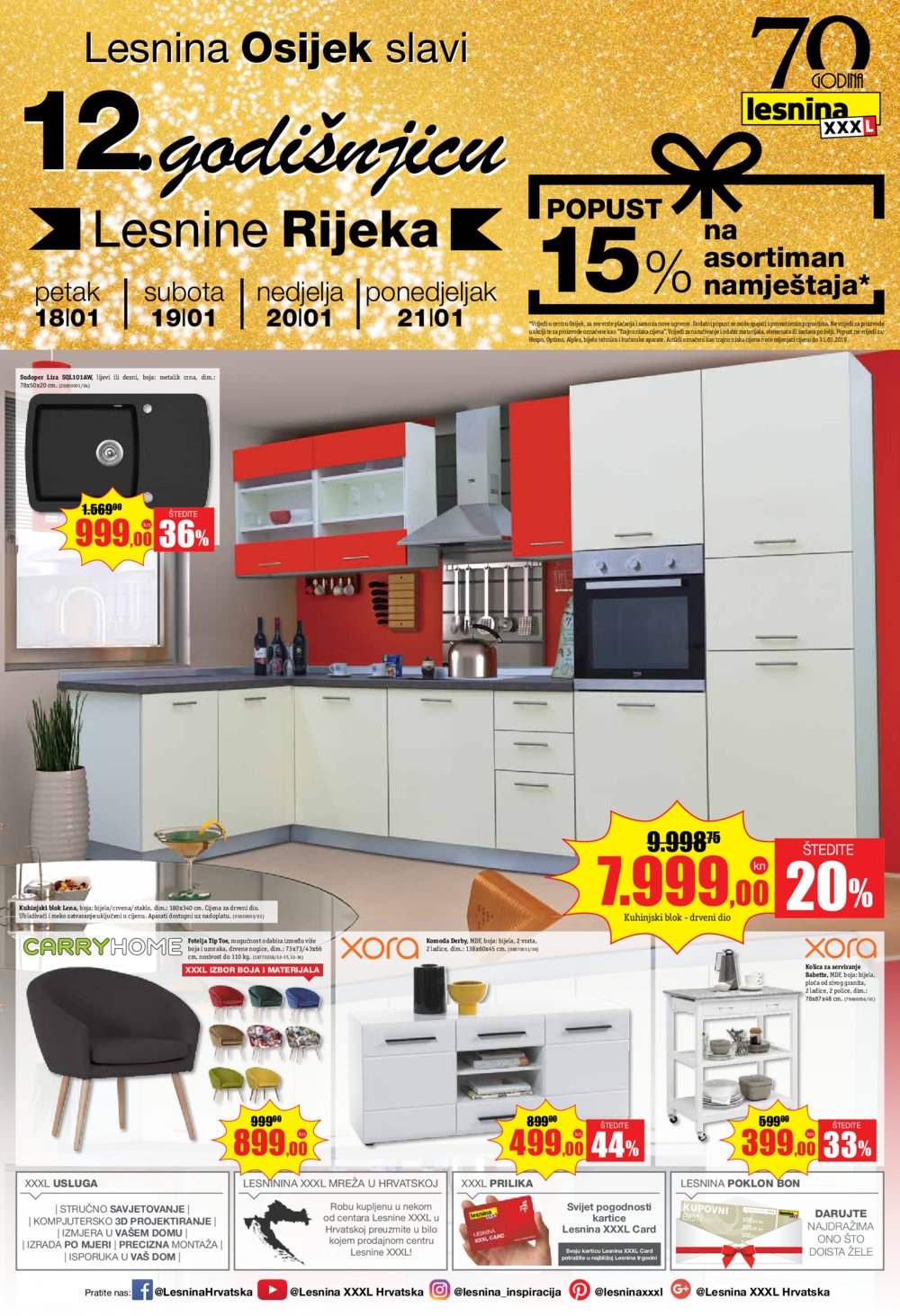 Lesnina katalog 70 godina Lesnine 18.01.-21.01.2019. Osijek 
