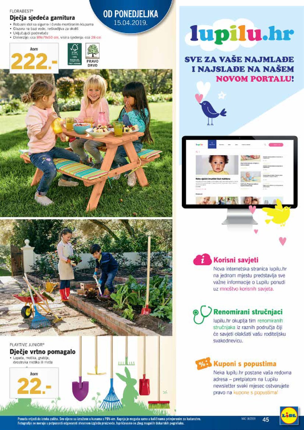 Lidl katalog Akcija 15.04.-20.04.2019.