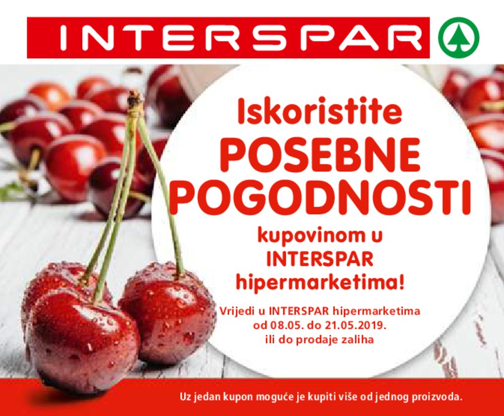Interspar katalog Bonovi 08.05.-21.05.2019. Hipermarketi