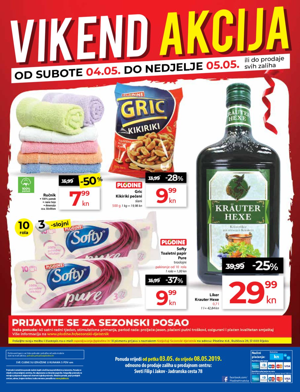 Plodine katalog Sv. Filip i Jakov 03.05.-08.05.2019.
