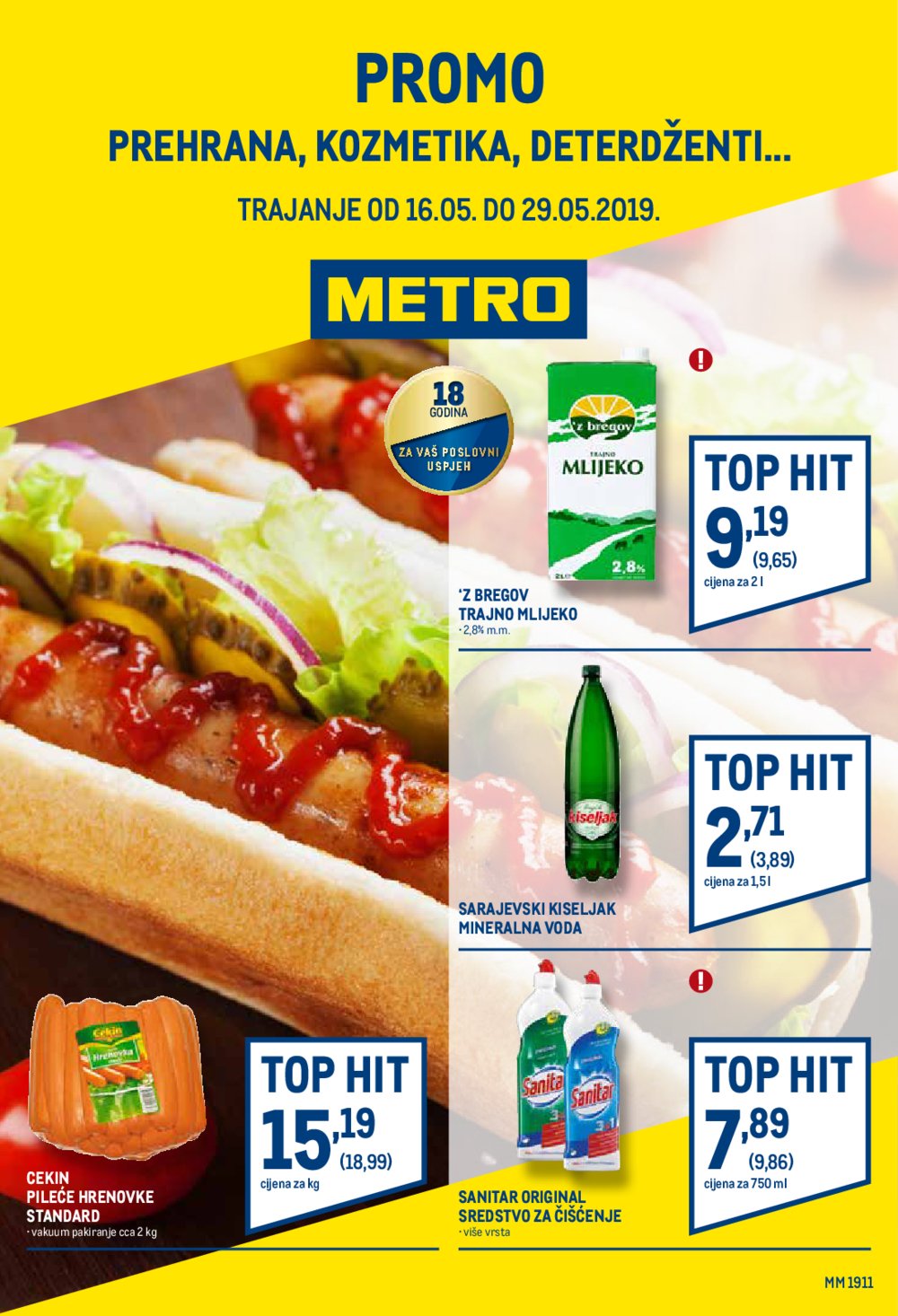 Metro Prehrana, kozmetika, detrdženti 16.05.2019. - 29.05.2019.