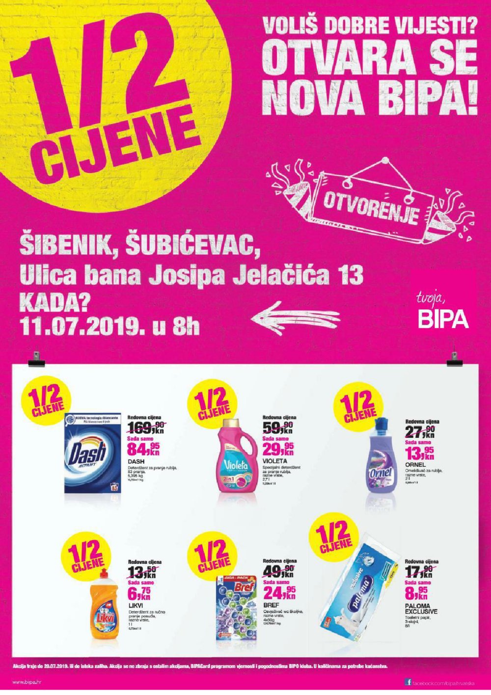 Bipa katalog nova poslovnica Šibenik 11.07.-20.07.2019.
