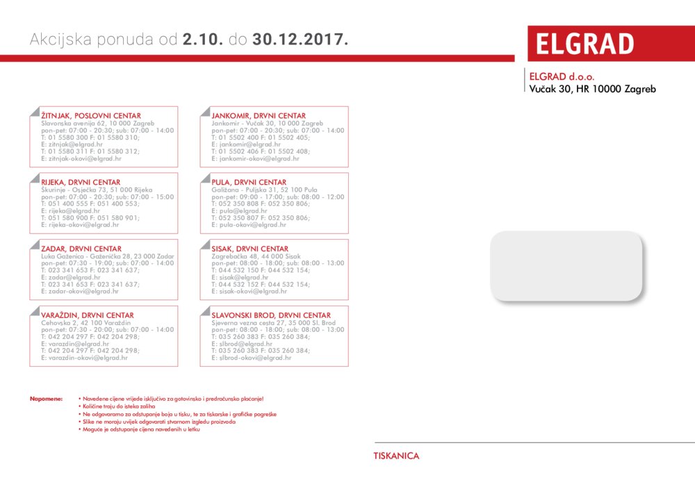 Elgrad katalog Akcijska ponuda 02.10.-30.12.2017.