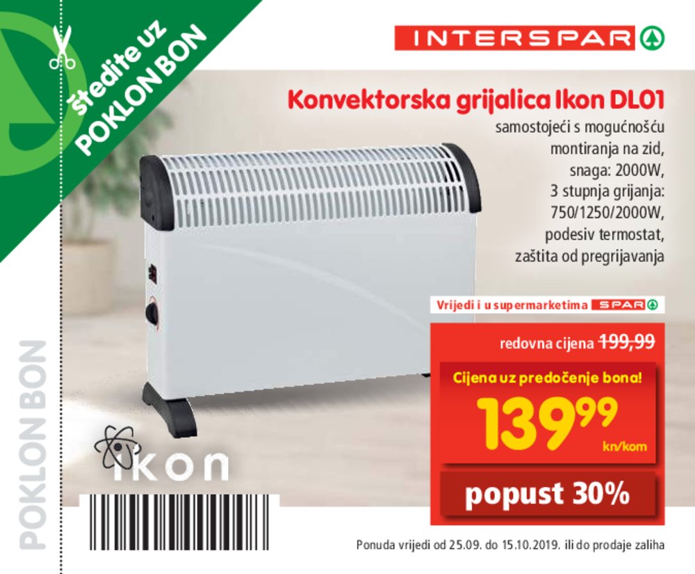Interspar katalog Bonovi 25.09.-15.10.2019.