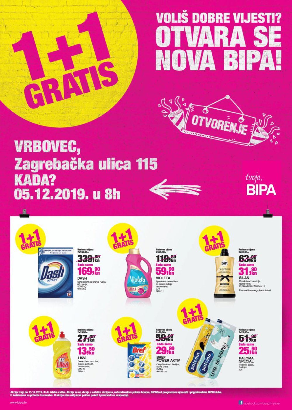 Bipa katalog Otvorenje Vrbovec 05.12.-15.12.2019.