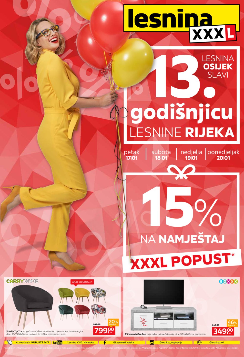 Lesnina katalog 13.godišnjica Osijek 17.01.-20.01.2020.