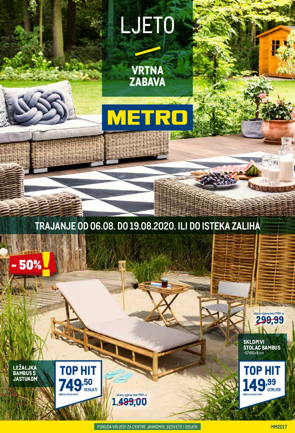 Metro katalog Vrtna zabava 06.08.-19.08.2020. Jankomir, Sesvete, Osijek