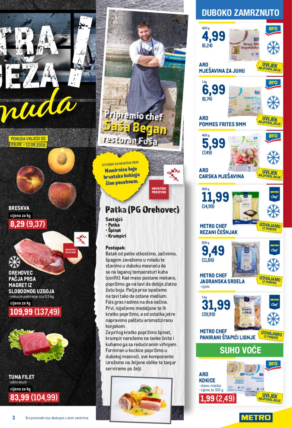 Metro katalog Posebna ponuda prehrane 06.08.-19.08.2020.