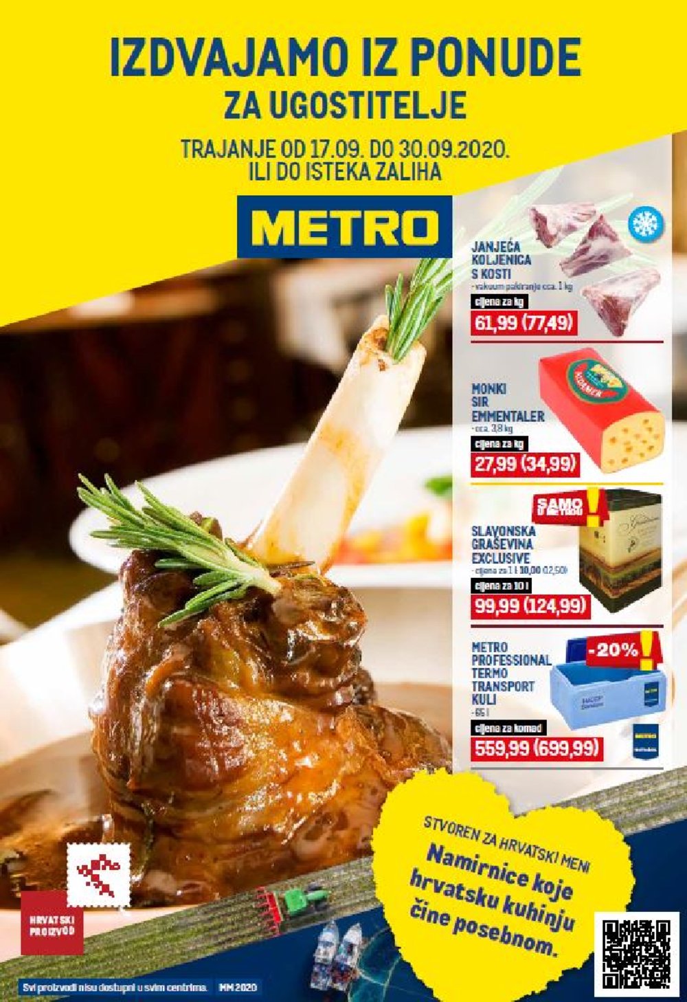 Metro katalog Akcija Ponuda za ugostitelje 17.09.-30.09.2020.