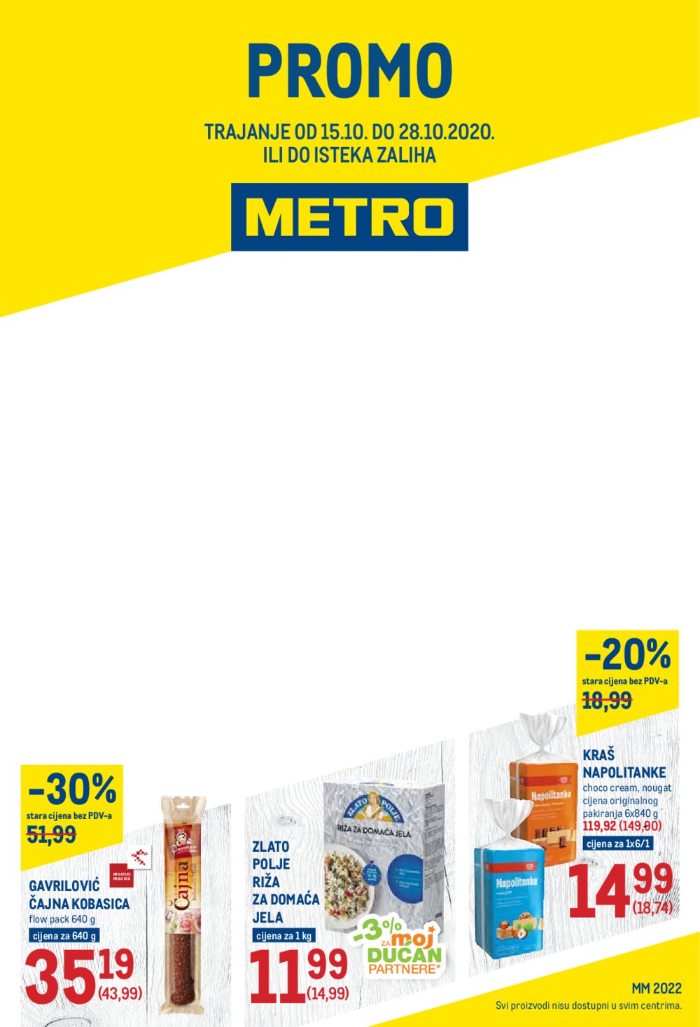 Metro katalog Prehrana 15.10.-28.10.2020.