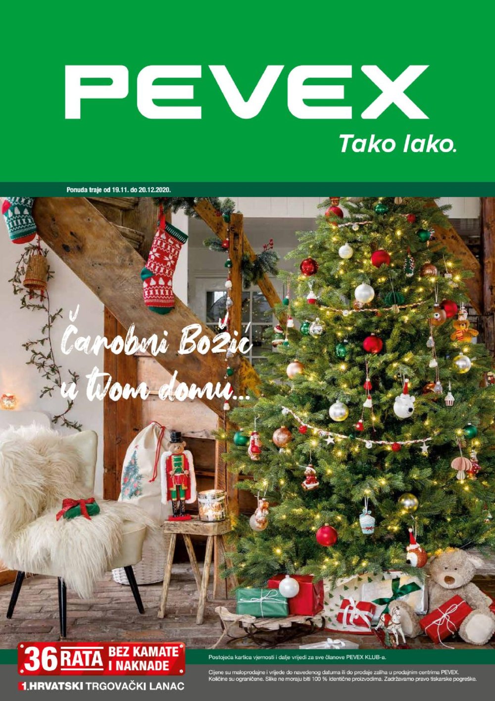 Pevex katalog Božić 19.11.-20.12.2020.