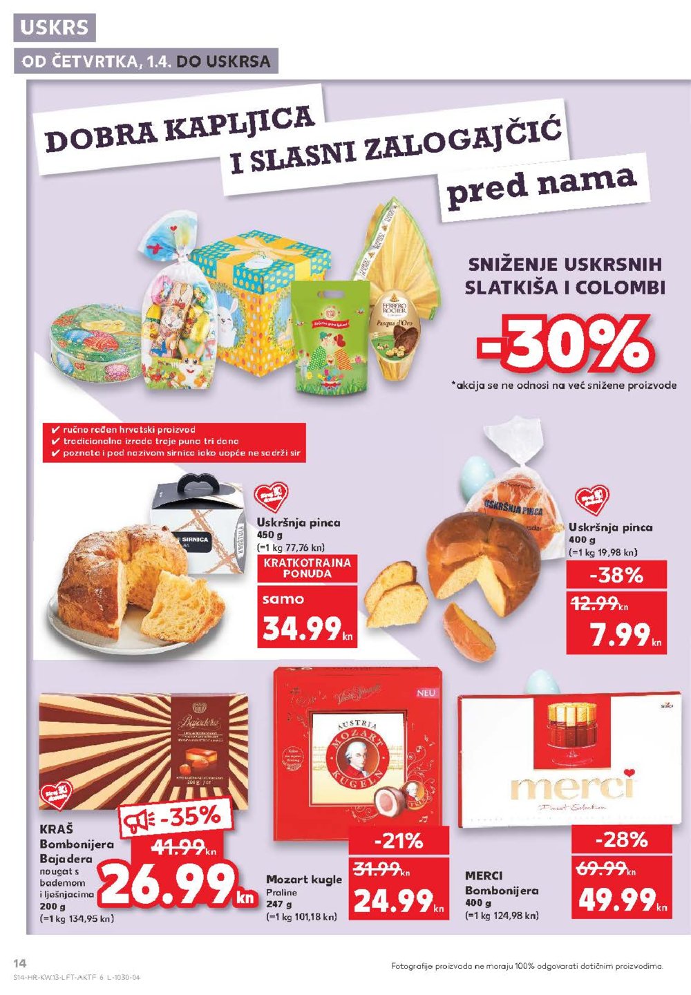 Kaufland katalog Akcija 01.04.-07.04.2021. Velika Gorica, Makarska, Rovinj, Vukovar, Dugo Selo i Poreč