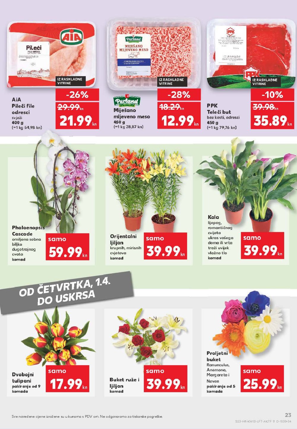 Kaufland katalog Akcija 01.04.-07.04.2021. Velika Gorica, Makarska, Rovinj, Vukovar, Dugo Selo i Poreč