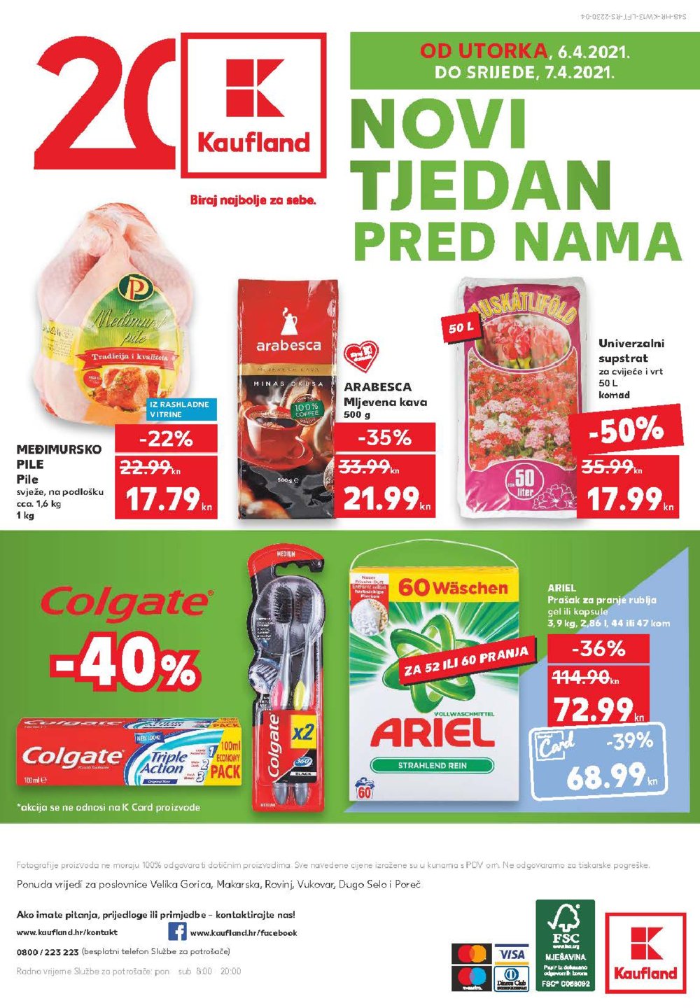 Kaufland katalog Akcija 01.04.-07.04.2021. Velika Gorica, Makarska, Rovinj, Vukovar, Dugo Selo i Poreč