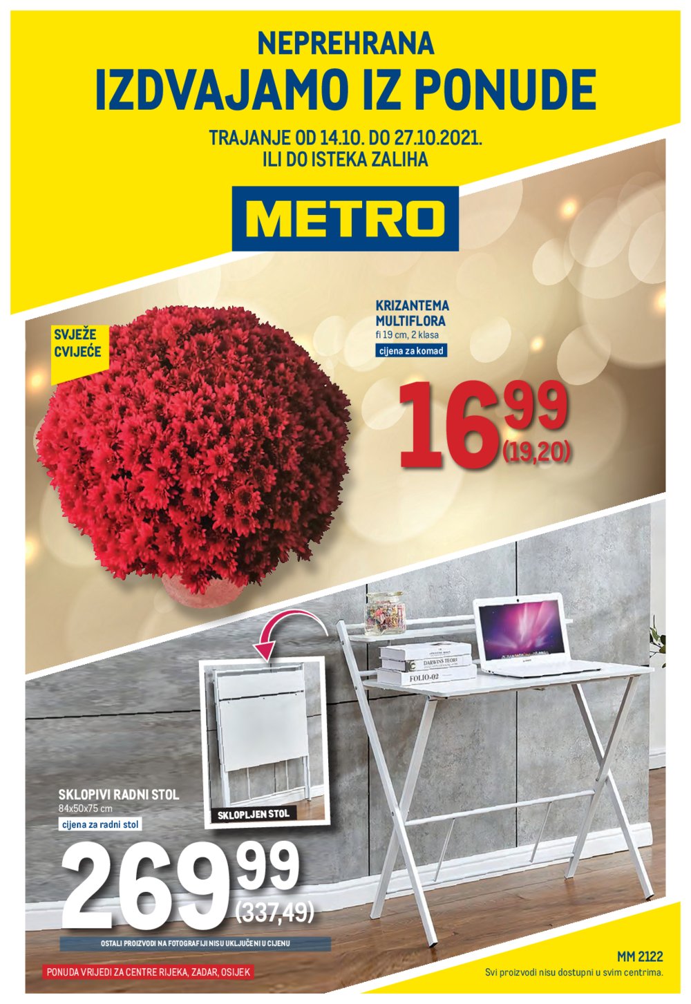 Metro katalog Neprehrana 14.10.-27.10.2021. Rijeka, Zadar, Osijek