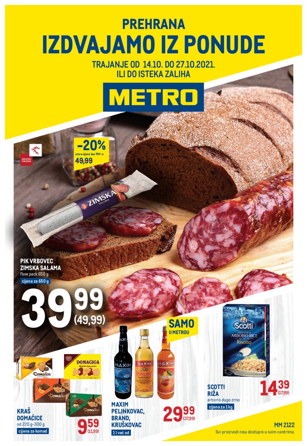 Metro katalog Prehrana 14.10.-27.10.2021.
