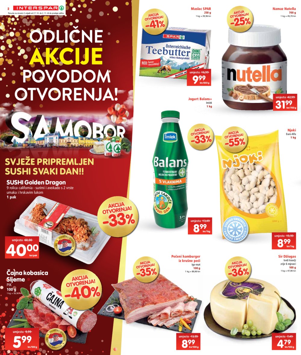 INTERSPAR katalog otvorenje Samobor 27.10.-09.11.2021.