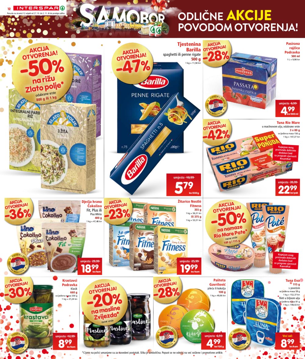INTERSPAR katalog otvorenje Samobor 27.10.-09.11.2021.