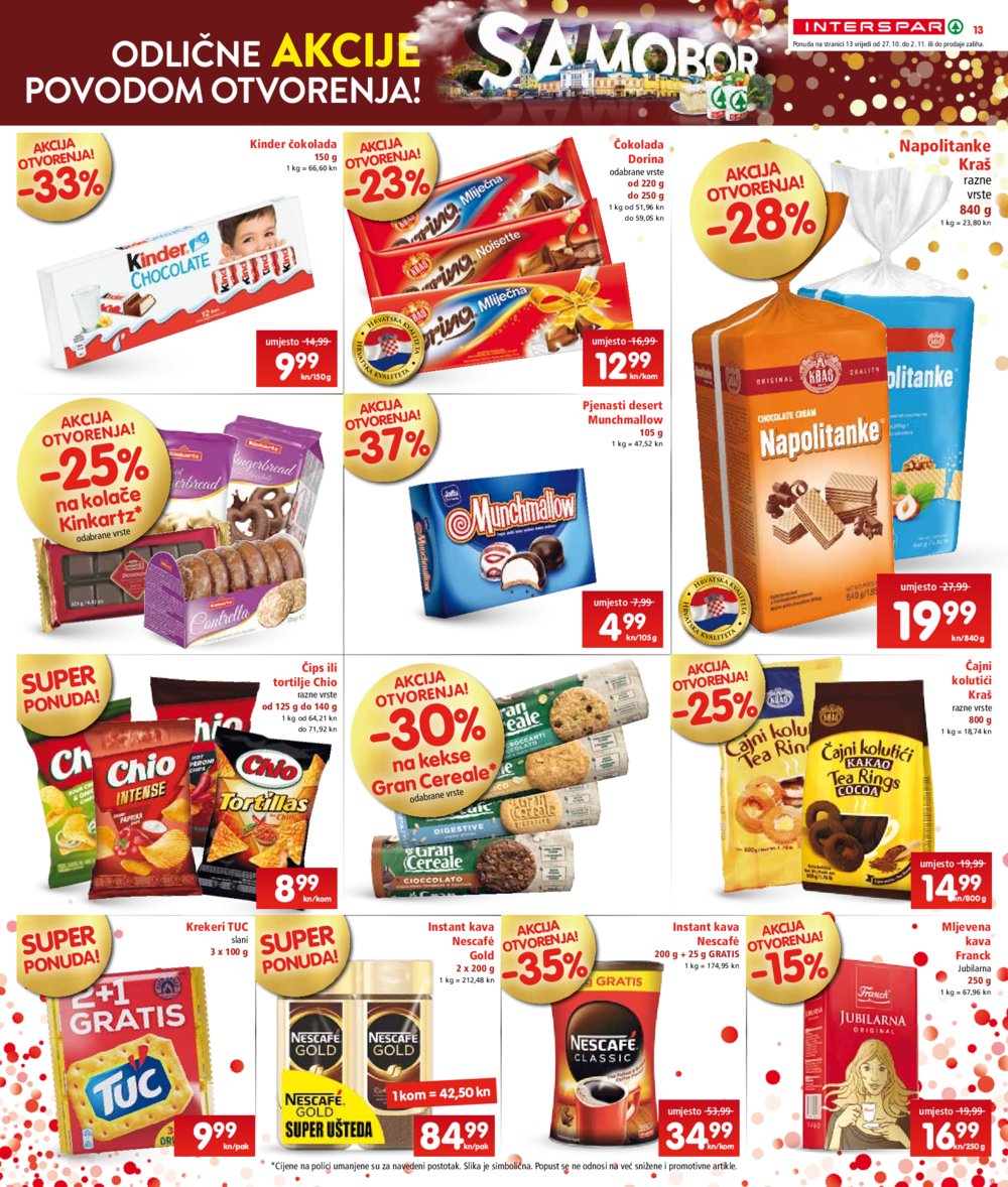 INTERSPAR katalog otvorenje Samobor 27.10.-09.11.2021.
