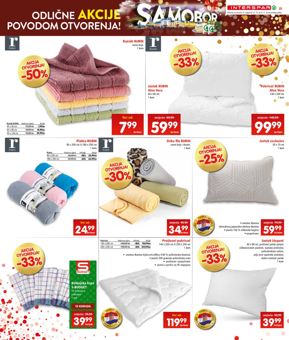 INTERSPAR katalog otvorenje Samobor 27.10.-09.11.2021.