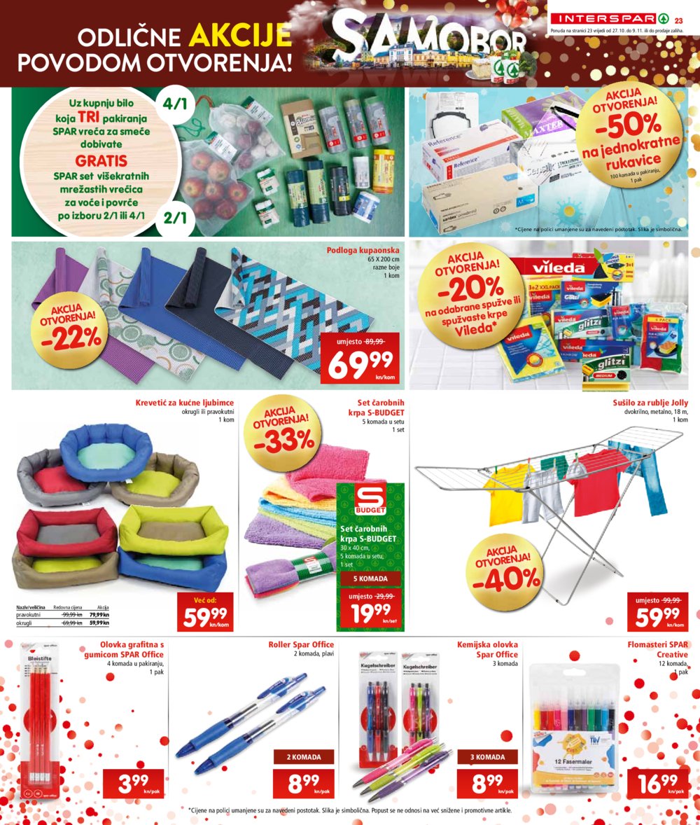 INTERSPAR katalog otvorenje Samobor 27.10.-09.11.2021.