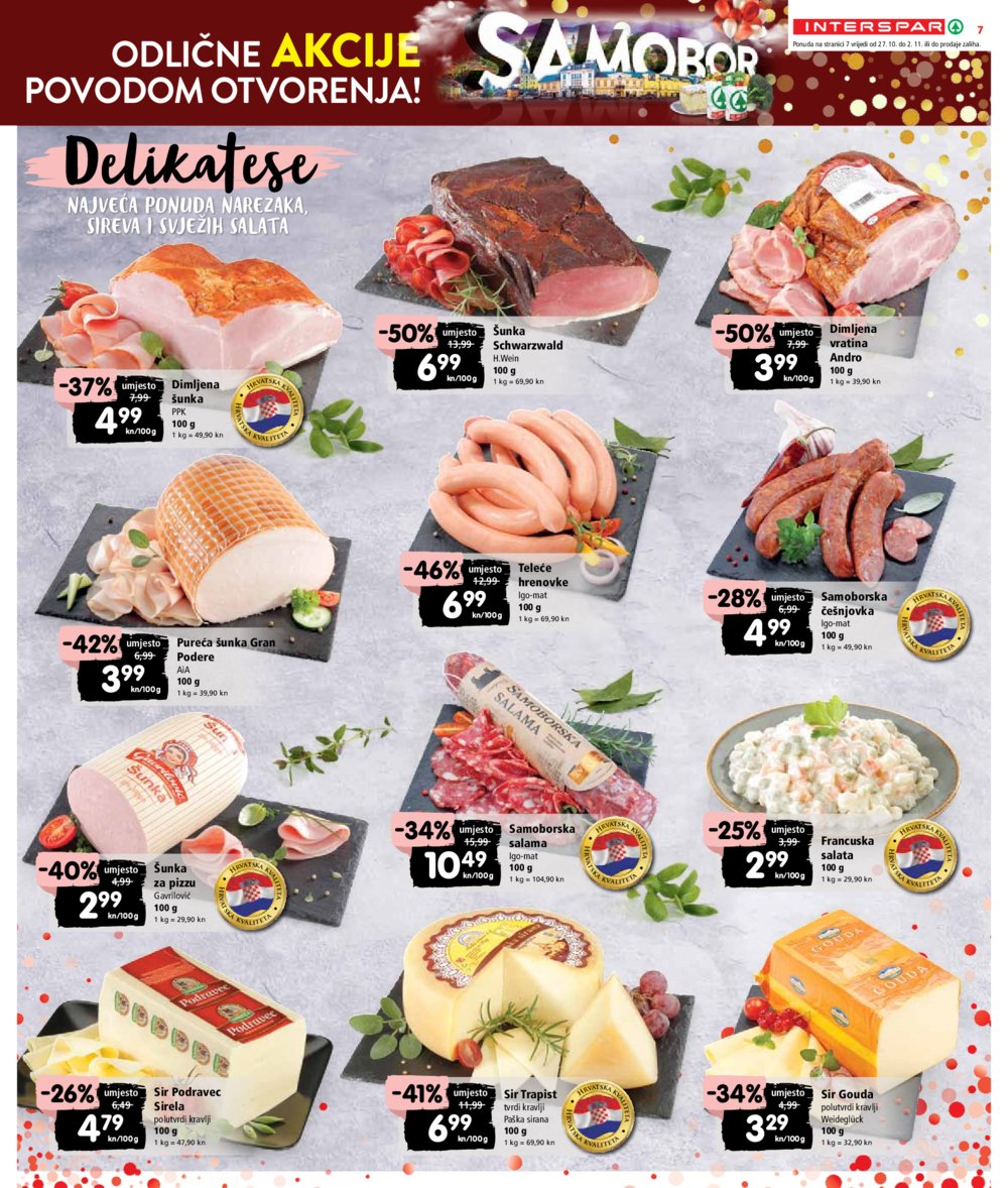 INTERSPAR katalog otvorenje Samobor 27.10.-09.11.2021.