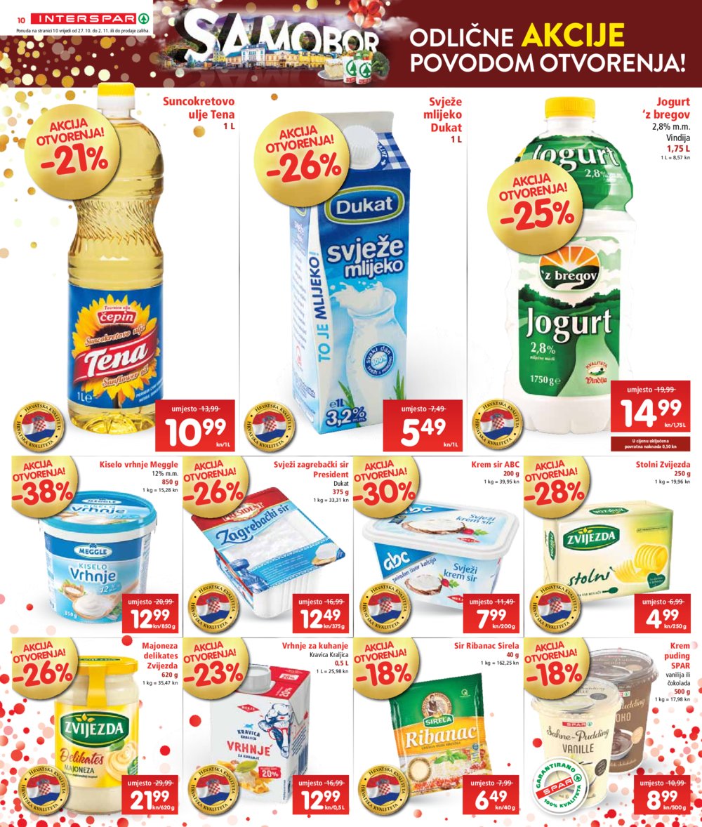 INTERSPAR katalog otvorenje Samobor 27.10.-09.11.2021.