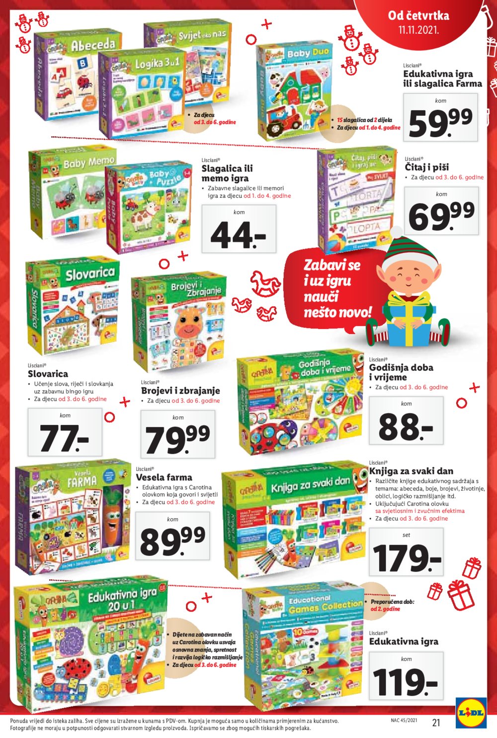 Lidl katalog Božićni katalog igračaka 11.11.-24.12.2021.