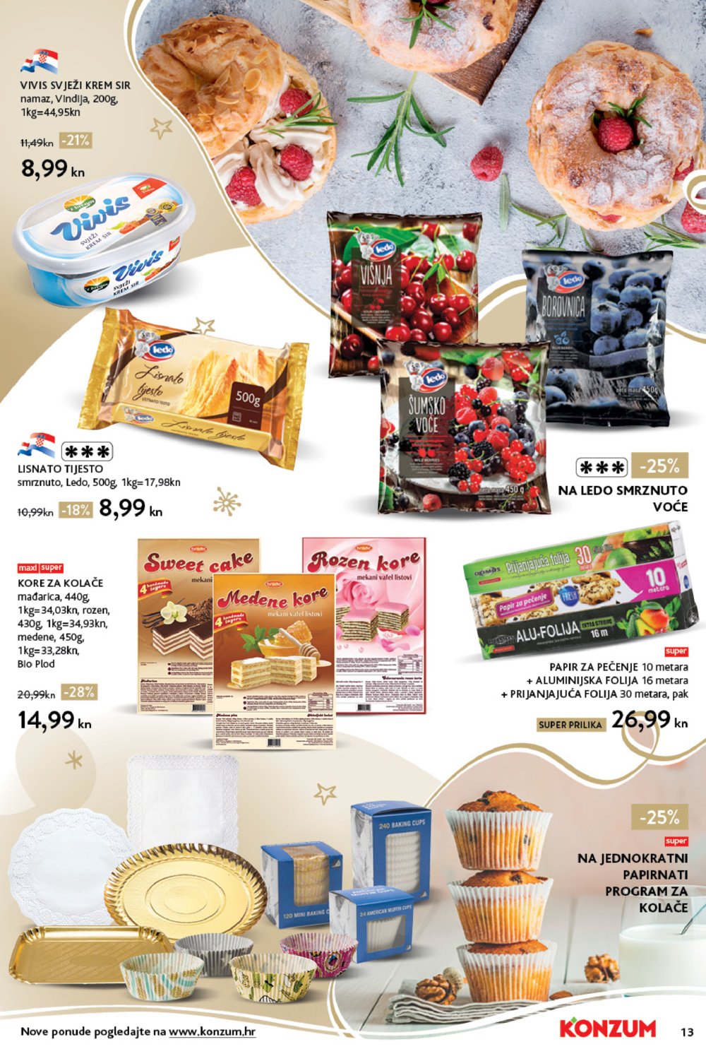 Konzum katalog Akcija tematski kolači 06.12.-24.12.2021.