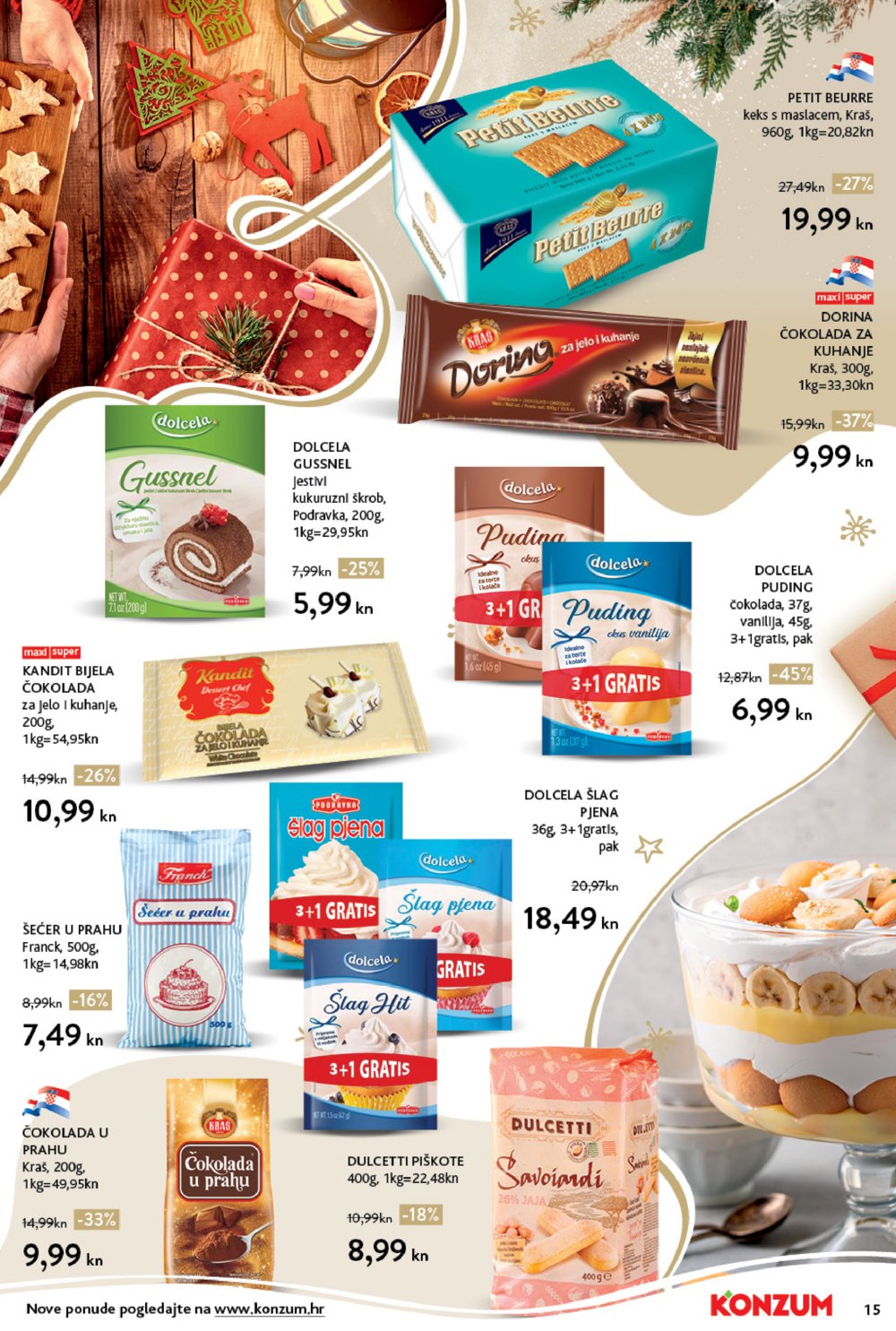Konzum katalog Akcija tematski kolači 06.12.-24.12.2021.