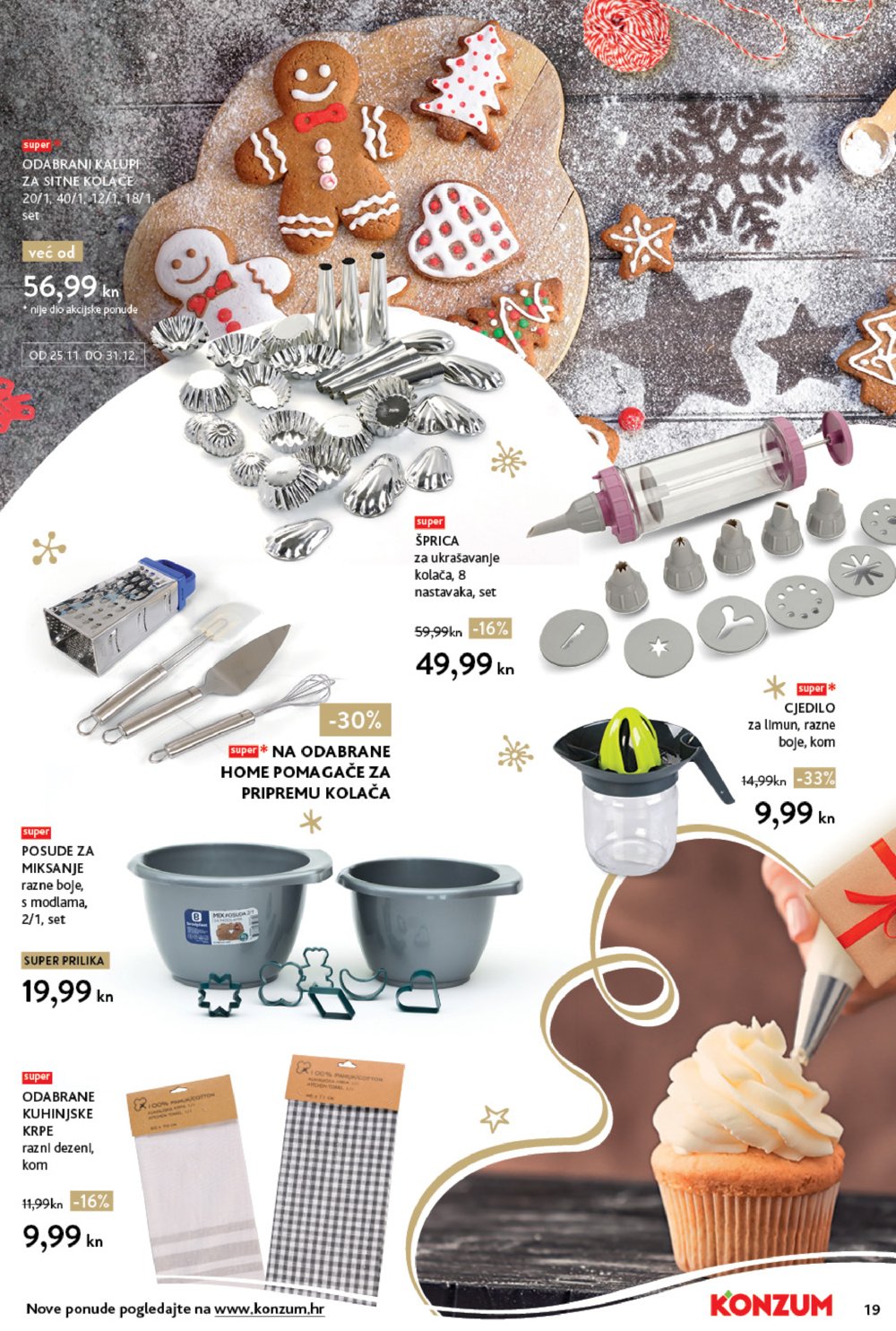 Konzum katalog Akcija tematski kolači 06.12.-24.12.2021.