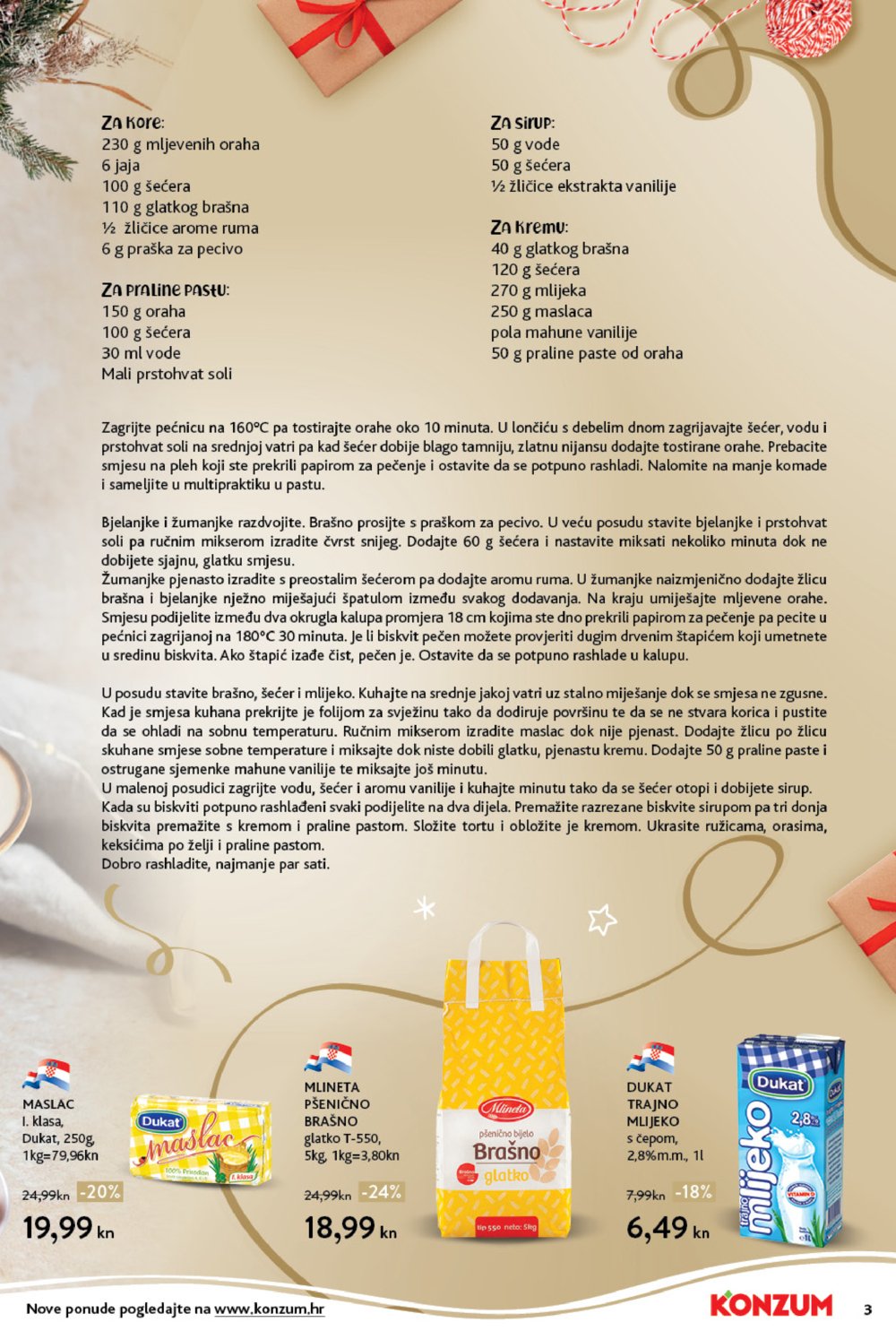 Konzum katalog Akcija tematski kolači 06.12.-24.12.2021.