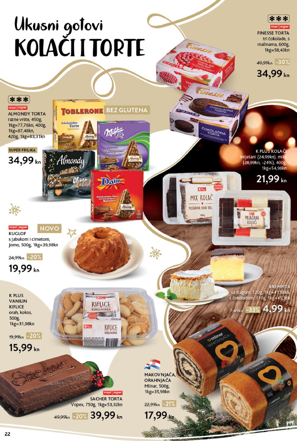 Konzum katalog Akcija tematski kolači 06.12.-24.12.2021.