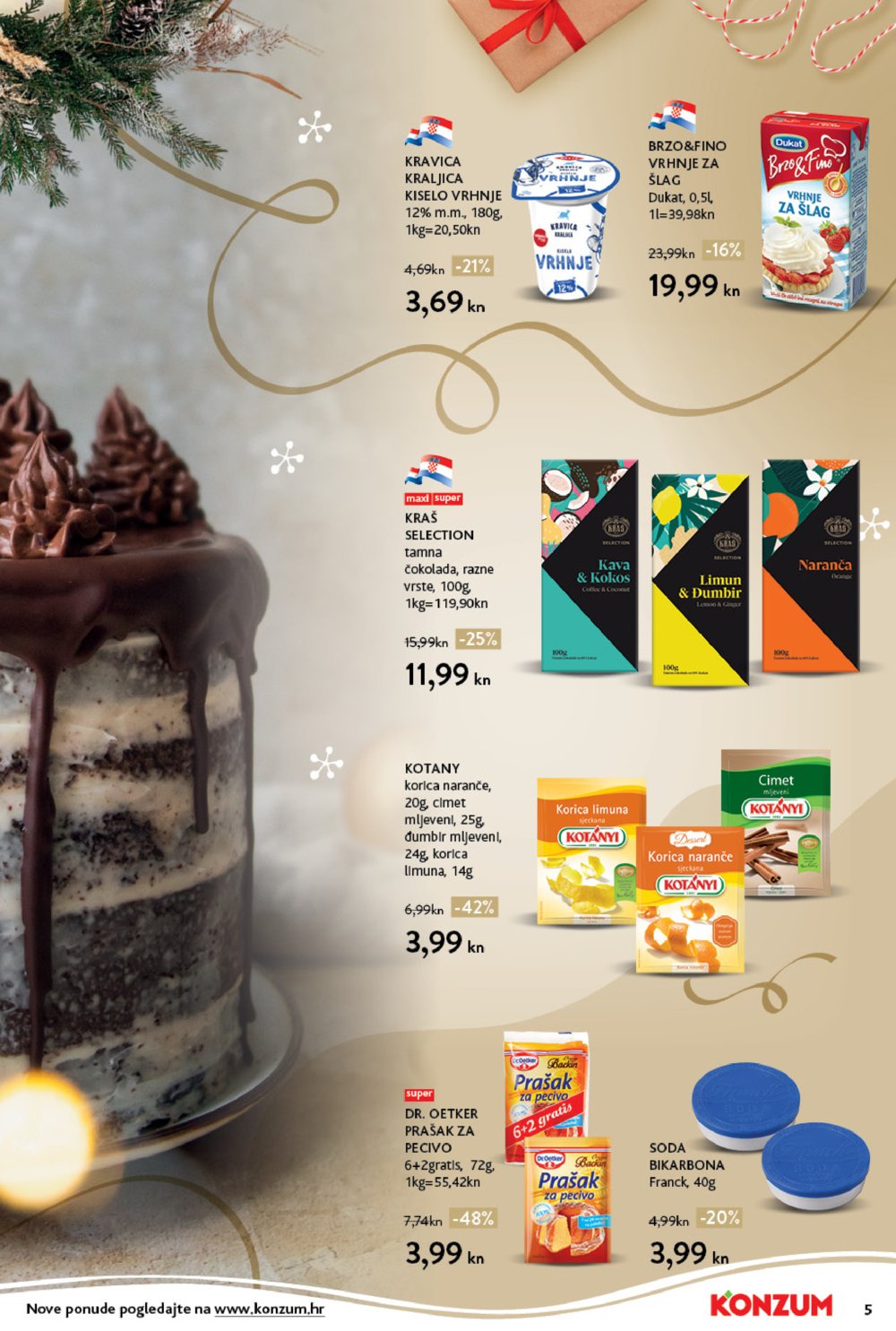 Konzum katalog Akcija tematski kolači 06.12.-24.12.2021.