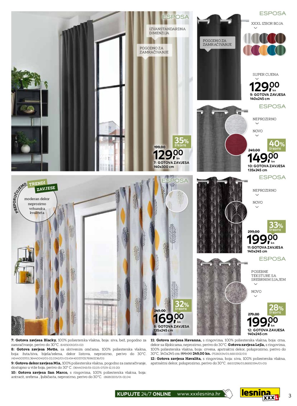 Lesnina katalog Zavjese 01.03.-31.03.2022.