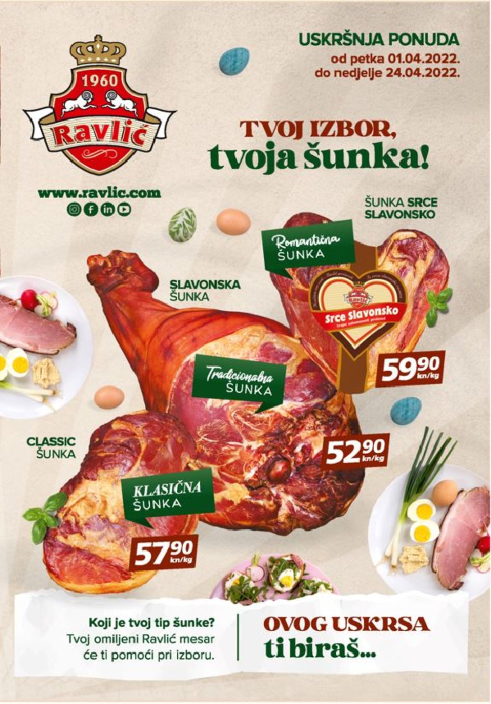Mesnice Ravlić katalog Uskršnja ponuda 01.04.-24.04.2022.