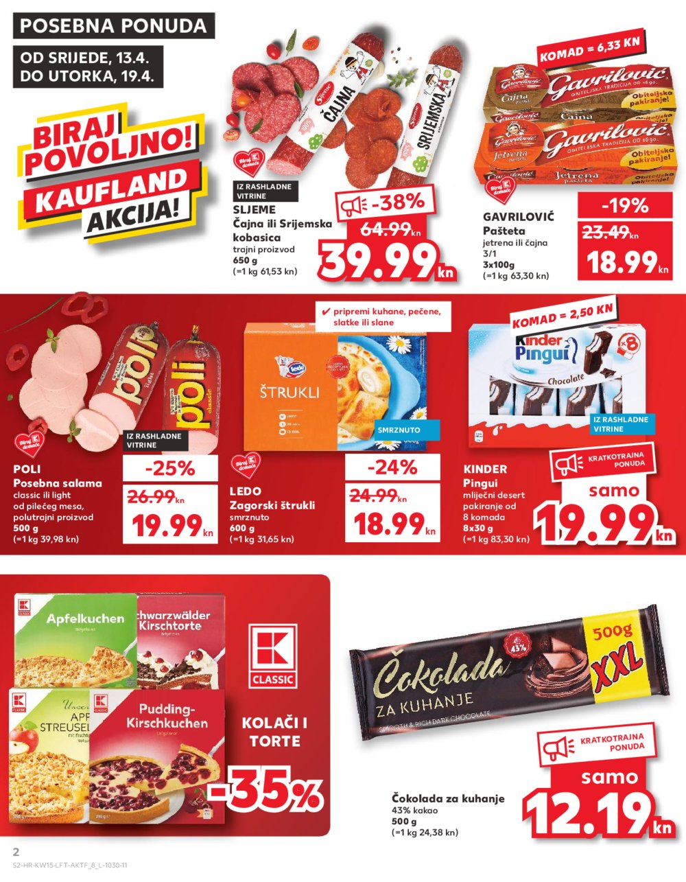 Kaufland katalog Uskrs 13.04.-19.04.2022. Odabrane poslovnice