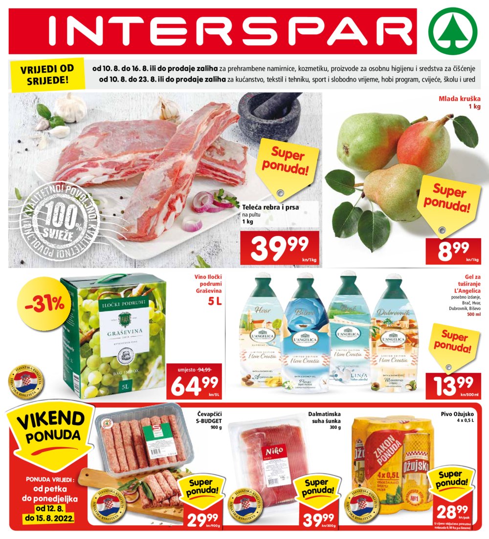 INTERSPAR katalog Akcija 10.08.-16.08.2022.