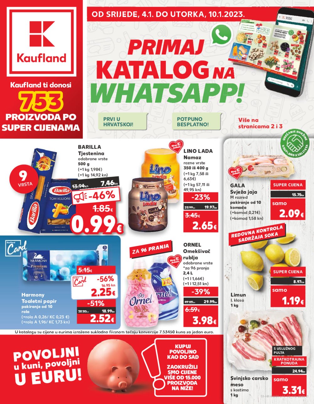 Kaufland katalog Akcija 04.01.-10.01.2023. VG, DS, Ma, Vu, Rv, Po
