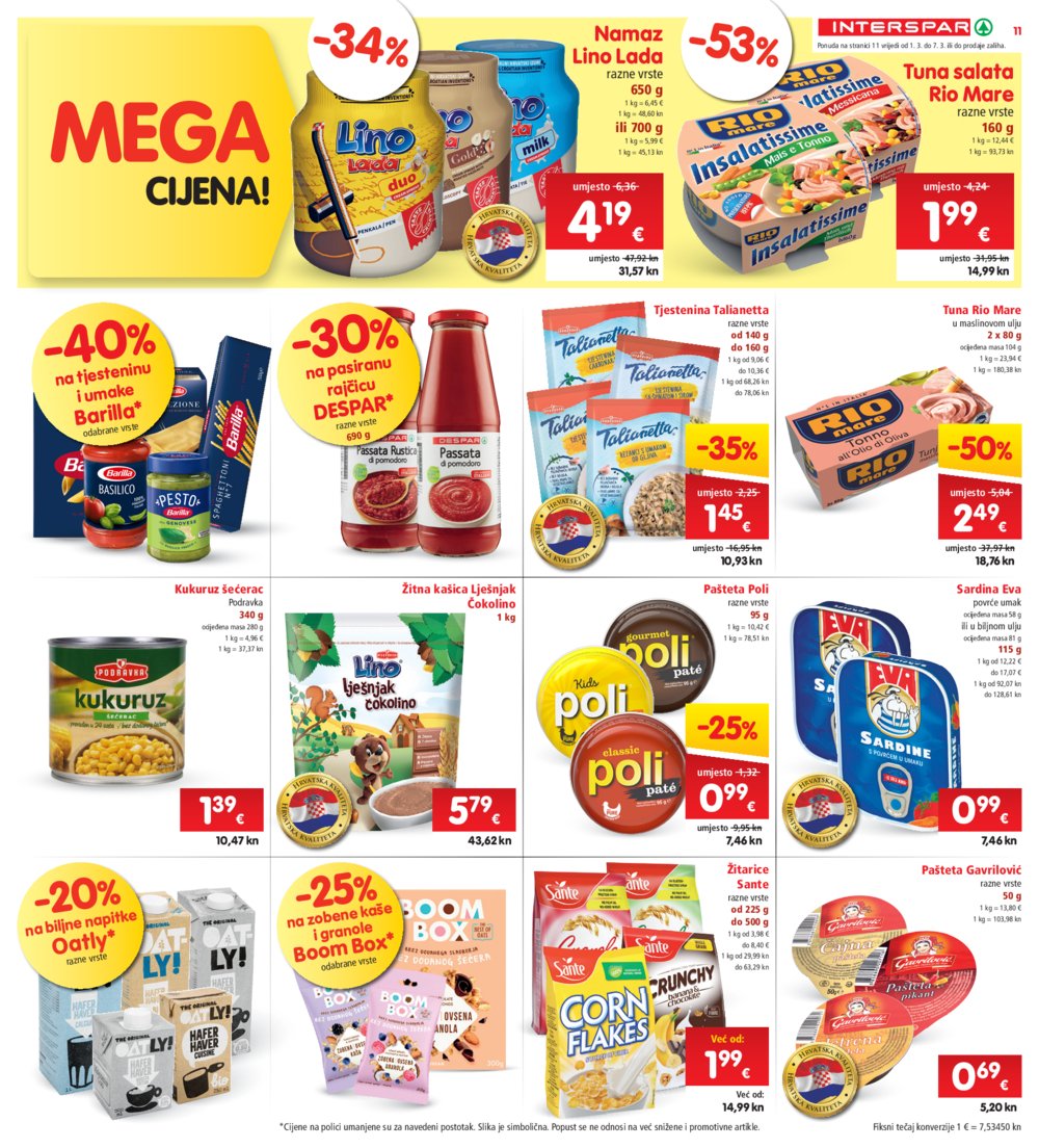 INTERSPAR katalog Akcija 01.03.-07.03.2023.