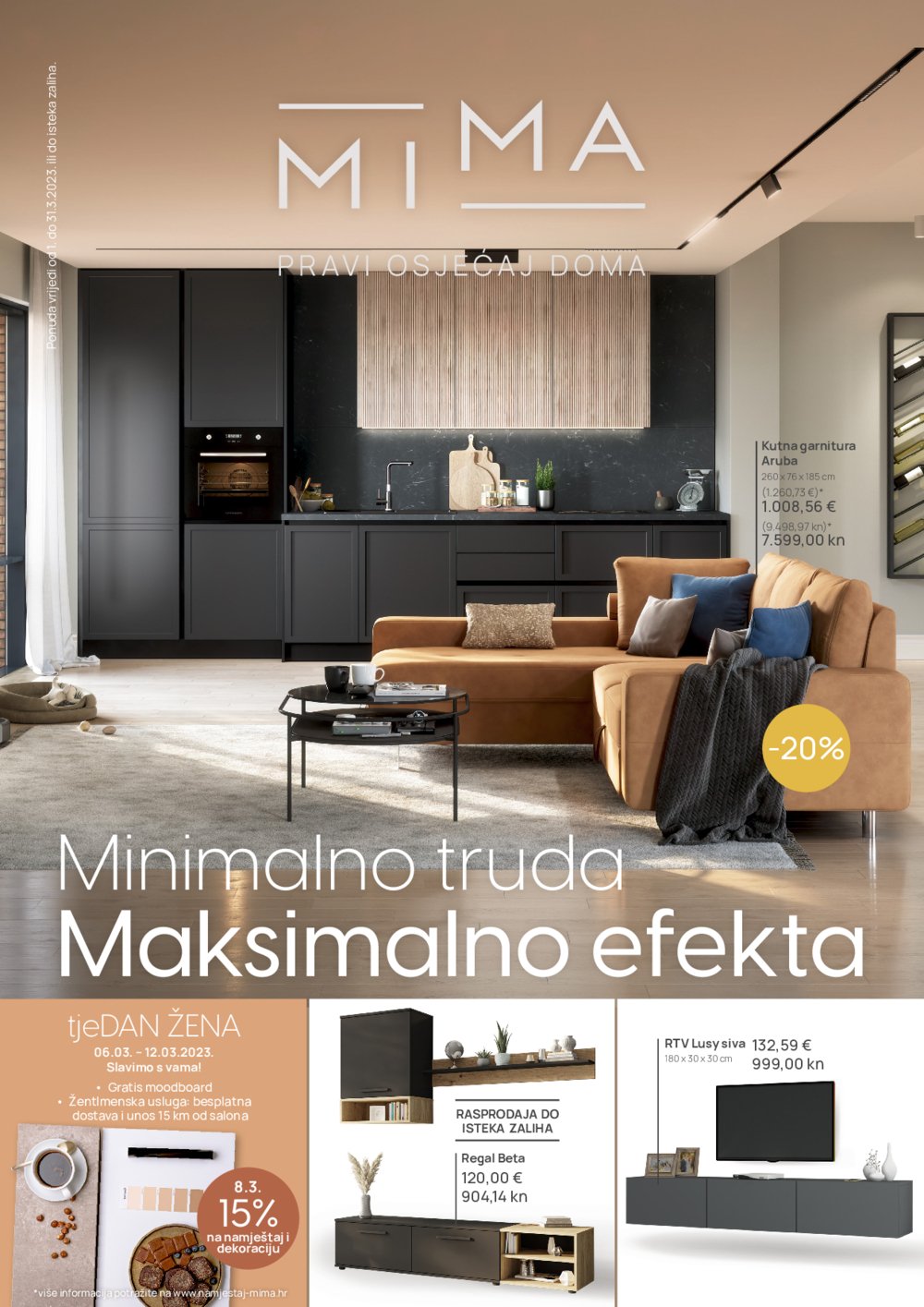 Namještaj Mima katalog Minimalno truda, maksimalno efekta 01.03.-31.03.2023.