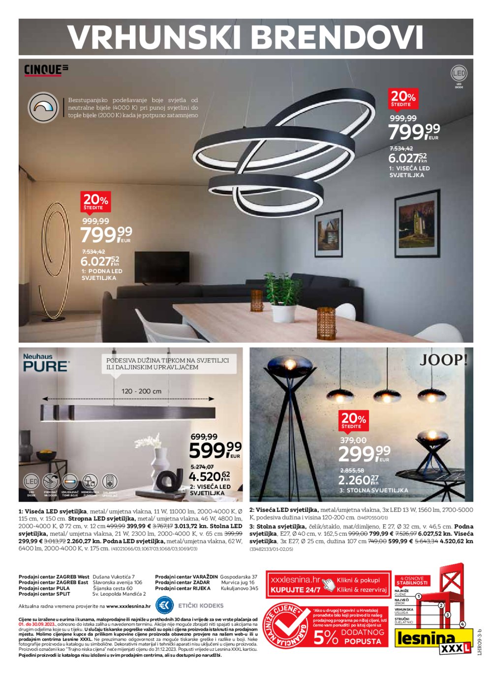 Lesnina katalog Inspiracija svjetlom 01.09.-30.09.2023.