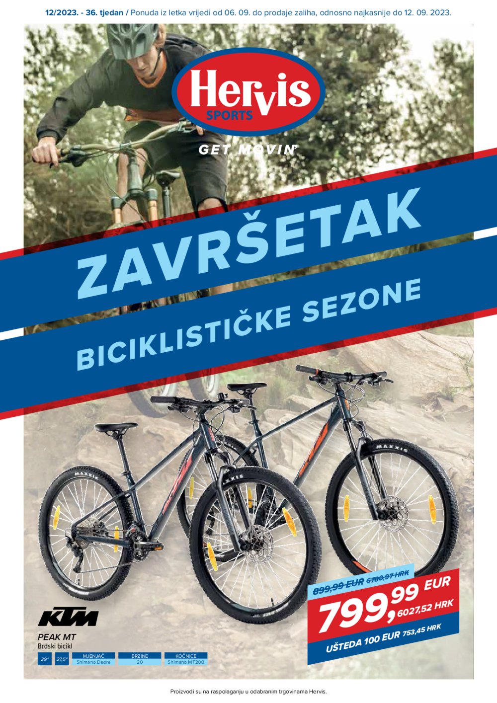 Hervis katalog Završetak biciklističke sezone 06.09.-12.09.2023.