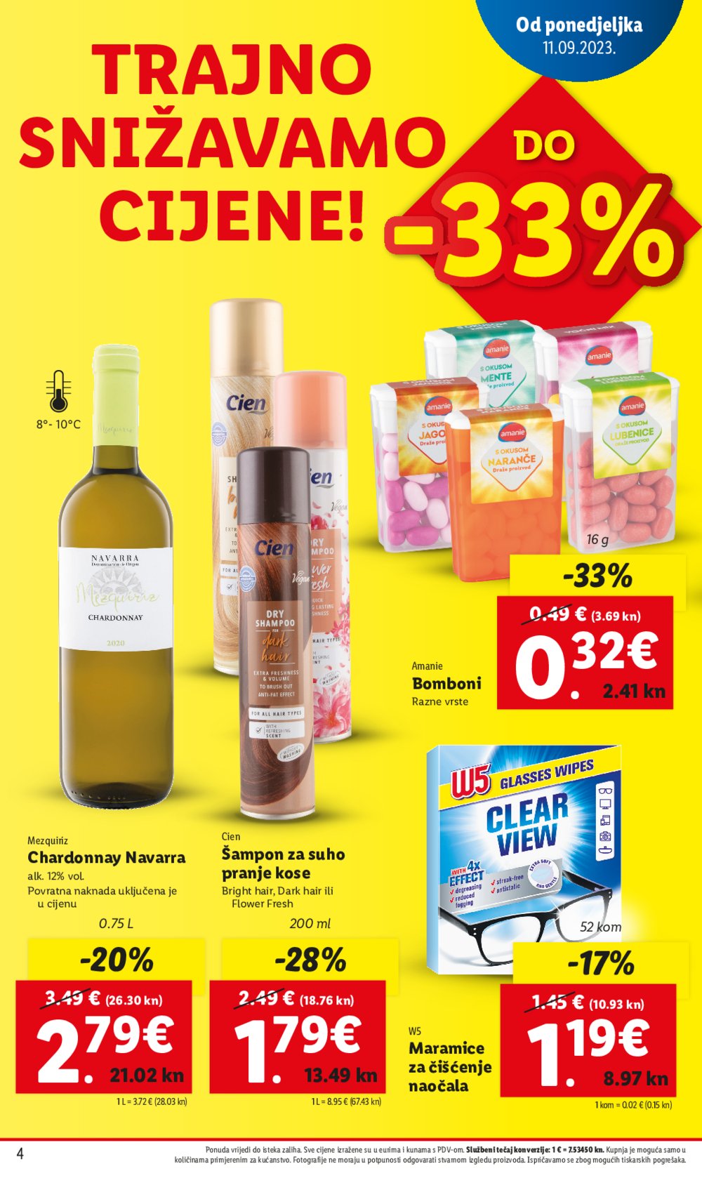 Lidl katalog Trajno snižavamo cijene 25.09.-01.10.2023.