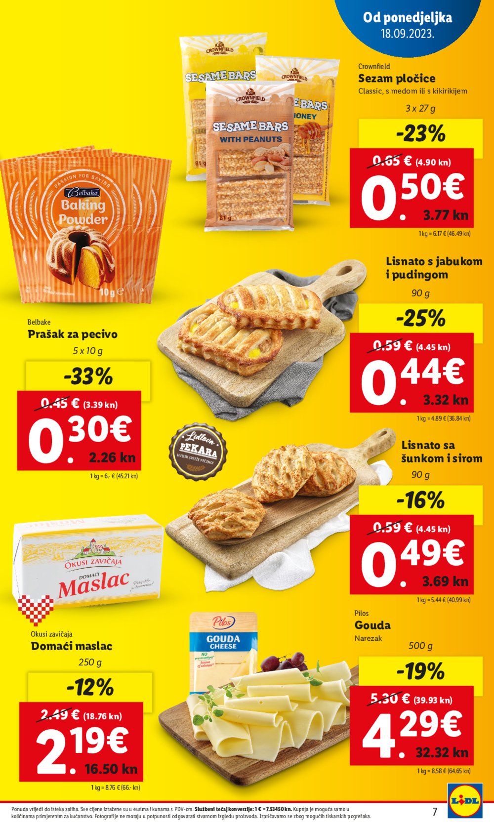 Lidl katalog Trajno snižavamo cijene 25.09.-01.10.2023.